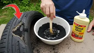 With just some old tire scraps and wood glue, you can make a lot of money