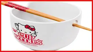 Great product -  Silver Buffalo Hello Kitty Cup Noodles Nissin Boxed Ceramic Ramen Noodle Bowl with