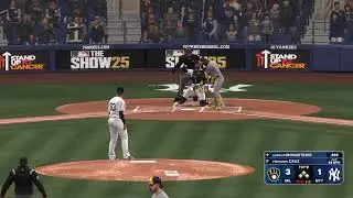 Playing MLB 25 The Show as New York Yankees 1-0 Vs Milwaukee Brewers 0-1 (Game 2)