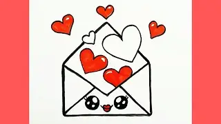 Cute Envelope Drawing and Coloring, Draw Like a Sir,Easy Drawing