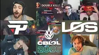 A PAIN FINALMENTE VENCEU! 😭 STREAMERS REAGEM ao JOGO HISTÓRICO de PAIN vs LOS no CBLOL 2026