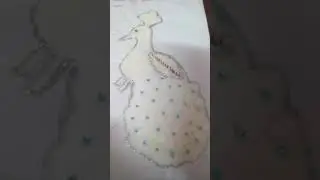 Peacock cotton work