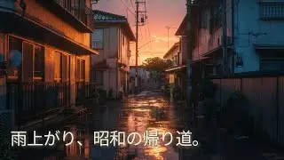 雨上がり、昭和の帰り道。｜昭和アパートと夕暮れのLo-fi