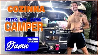 Cozinha camper na Pajero Dakar 4x4! Feito na garagem, viagens ,acampamentos e Expedição Rota 7 Lagos