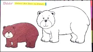 Cute Bear Coloring | Easy Coloring for Kids | Fun Learning Colors for Children 