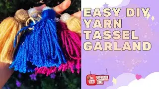 Easy DIY yarn tassel garland #tasselgarland #❤️