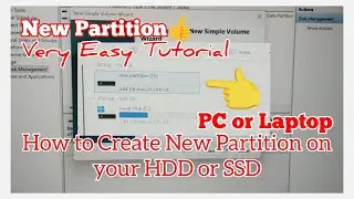 How to create new partition on your Pc or Laptop Storage?