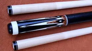 JD Custom Cues - 2011 Ebony, Ivorine, Amboyna Burl Cue