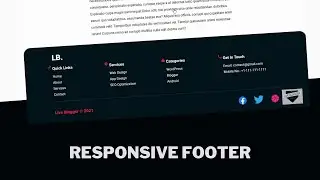 How To Design A Responsive Footer For Your Website - Live Blogger