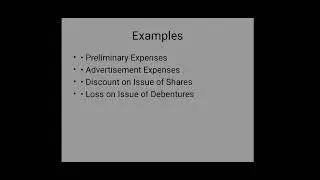 Meaning of Fictitious Assets 