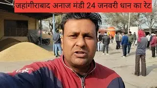 जहांगीराबाद अनाज मंडी,24 जनवरी, दिन शनिवार धान का रेट// vikash vlogs tiger// village style vlogs 