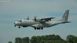 Royal Oman Air Force Airbus C-295MPA Persuader arrival at RIAT 2022