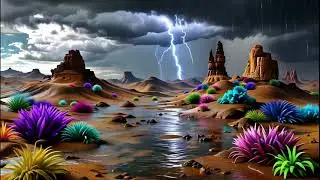 Dark Sky Thunderstorm Ambience | Heavy Rain & Deep Rolling Thunder for Sleep