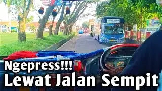 skill driver bis MGI lewat jalur sempit maleber cianjur #mgi #bismania