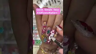 Quick. Simple. Easy: #3dflowernailart🌸 using #glitzaccessoriesandsuch 4D gel.
