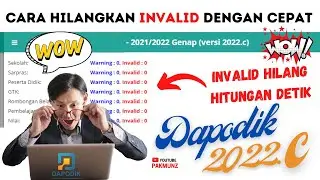 DAPODIK 2022.C - Cara Cepat Hilangkan Data INVALID ❌ - Bisa Sinkron Langsung ⁉️