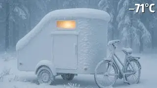 &minus;71&deg;C Solo Camping in a Tiny Bicycle Cabin | No Help, No Escape