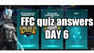 free fire FFC quiz answers DAY 6