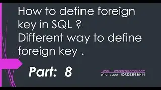 How to create foreign key in  in sql