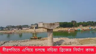 দীর্ঘদিন ধরে চলছে নড়িয়া ব্রিজের কাজ ।এখনো শেষ হয়নি নির্মাণ কাজ।