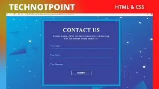 CONTACT FORM :  How to Make a Animated Contact Us Form Using html and css in hindi | | Technotpoint