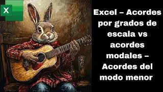 Excel &ndash; Acordes por grados de escala vs acordes modales &ndash; Acordes del modo menor 1365