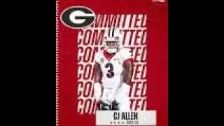 CJ Allen 4 Star ⭐⭐⭐⭐LB Commits To Georgia | Career Highlights