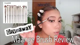 MAANGE MAKEUP BRUSH SET REVIEW & GIVEAWAYYYY!! 😍 | Belle Merto
