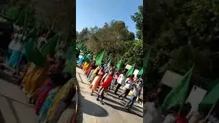 Toyota kirloskar motor lockout, employees Union protest day 79,  joint protest farmers and workers.
