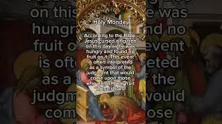 Holy Monday #holymonday #holyweek #calendarevents #catholicevents #shorts #youtubeshorts