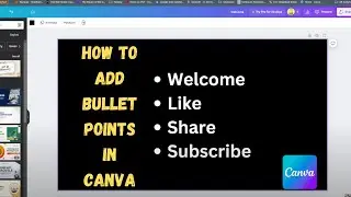 How to Add Bullet Points in Canva