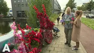 Bloemenman wil stad opvrolijken met versierde fietsen