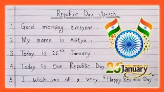 Republic Day Speech 2026 | 10 lines Speech On Republic Day In English | 26 January Speech 
