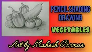 Easy Vegetables Pencil Shading Drawing