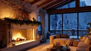 2 Hours Cozy Fireplace Ambience | Warm Crackling Fire Sounds