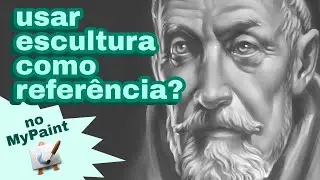 Como Pintar no MyPaint usando Escultura como Refer&ecirc;ncia Visual | Papa Greg&oacute;rio XV de Bernini