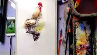 Majestic Watercolor Process | The Independent Golden Rooster