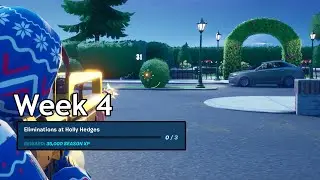 Eliminations at Holly Hedges (3) - Fortnite Week 4 Challenges