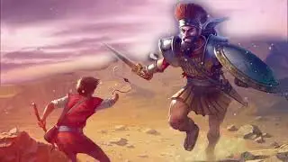 David and Goliath | Bible Story | No Copyright Background Video | Motion Poster Loop HD 1080p