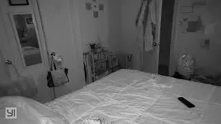 Small white flash and an orb coming out of it or moving away from it