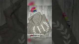 Customized hoodies, hat, and neck pillow #fashion #livinimagination #embroidery #custom