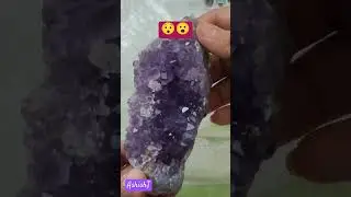 #amethystcluster unboxing my first stone 😍😍