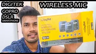 Digitek Wireless Microphone System for DSLR, Camcorder, Smartphone & Tablet DWM 101 || UNBOXING