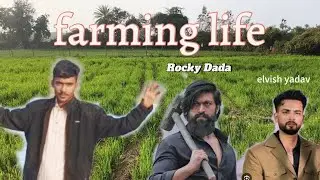 Aaj to khet per Rocky Dada our elvish Yadav Mil Gaya  farming life enjoy #viral 
