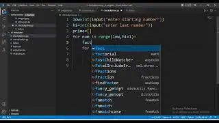 program to generate list of prime numbers in a given range in python