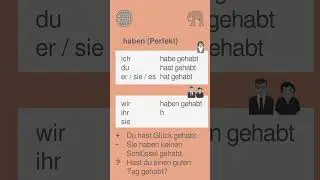 Lerne das Verb haben #konjugieren