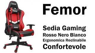 Femor Sedia Gaming Resso Nero Bianco