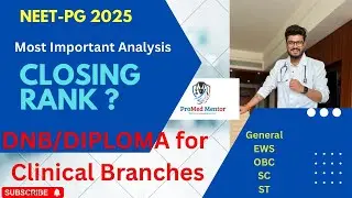 Closing Rank for Clinical Diploma and DNB; Very important analysis