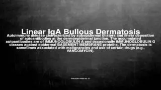 Medical vocabulary: What does Linear IgA Bullous Dermatosis mean