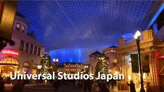 Walking Through Universal Studios Japan at Night | BunSteps Route